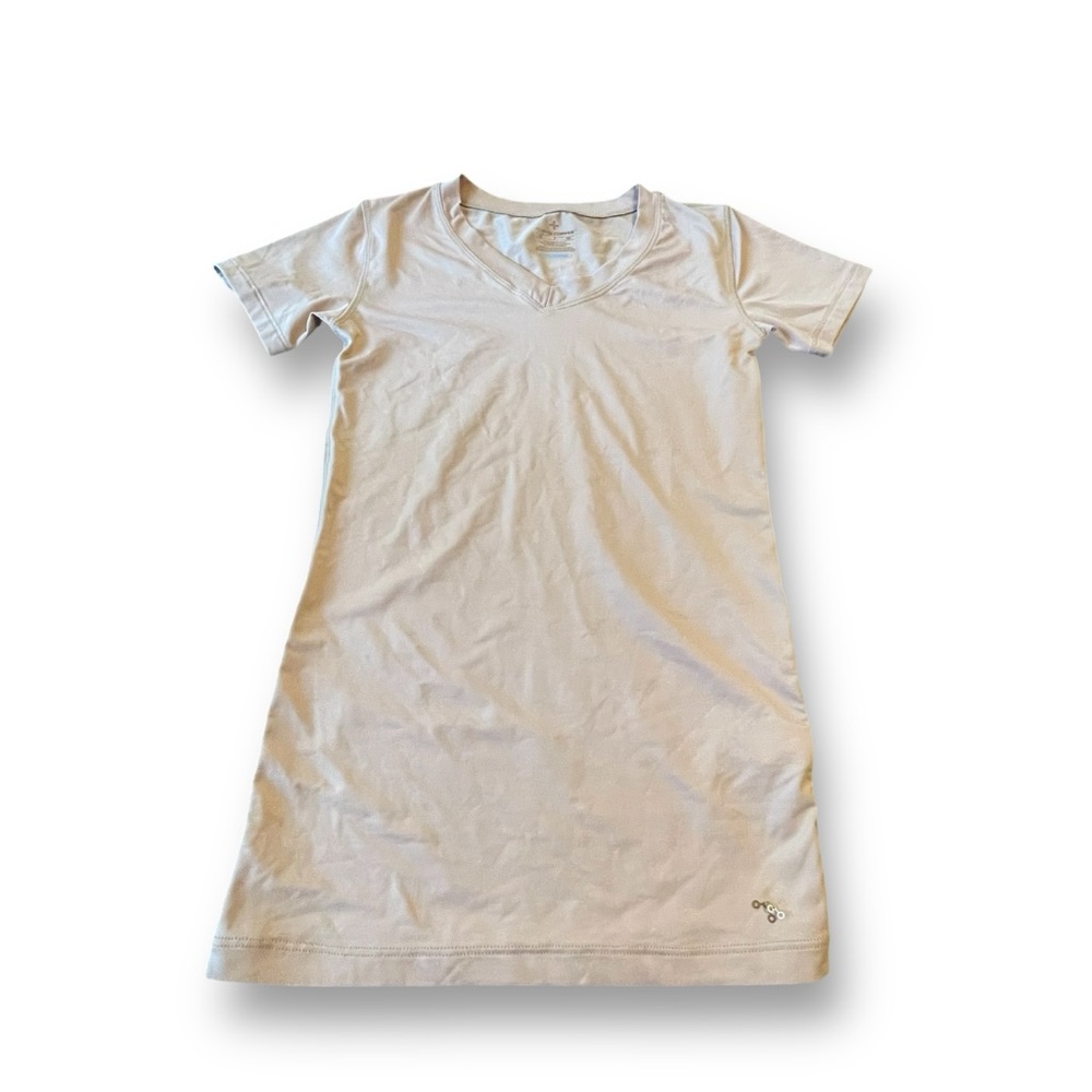 Tommie Copper Tan/Beige Compression V-neck Short Sleeve Tee Women’s Size Small